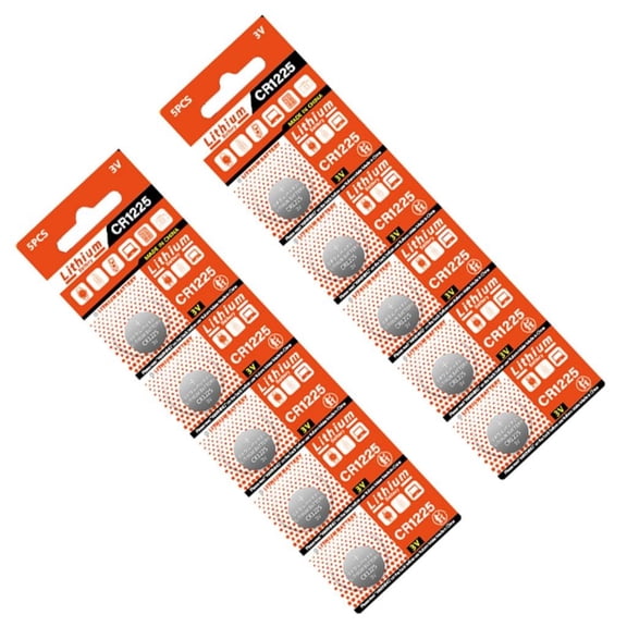 Yammee 10pcs CR1225 Coin Cell Batteries 3V Replacement KCR1225/ BR1225/ KL1225 for MP3 Players Digital Cameras and Pet Collars