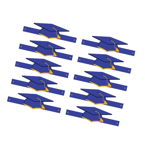 Yammee 10pcs Creative Paper Crowns With Tassles for Kindergarten Graduating Ceremonies