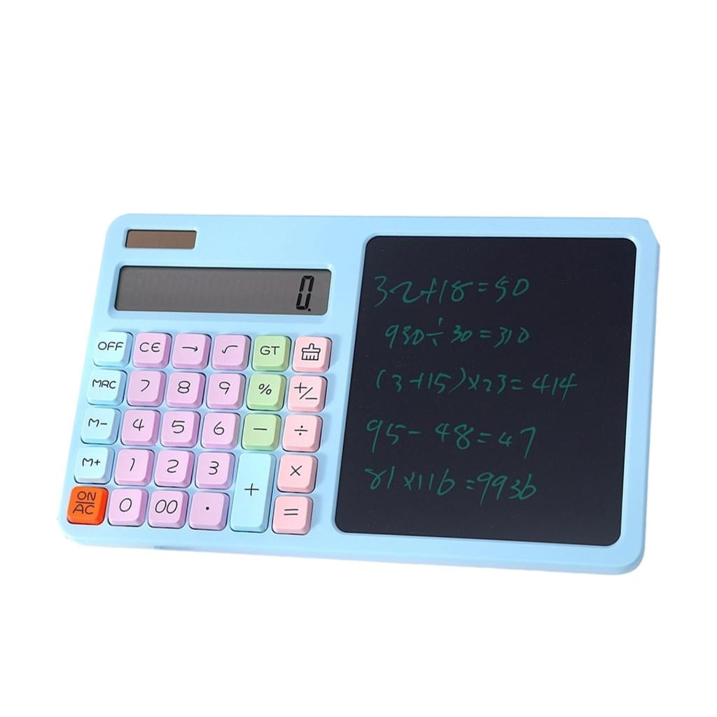 Yammee 12 Digit Solar Calculator Double Power Supply With LCD Writing Board Standard
