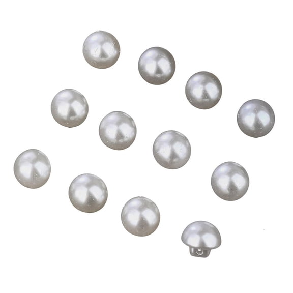 Yammee 12 Pcs Mushroom Buttons Round Sewing Buttons for Dressmaking and Tailoring False Pearls Buttons
