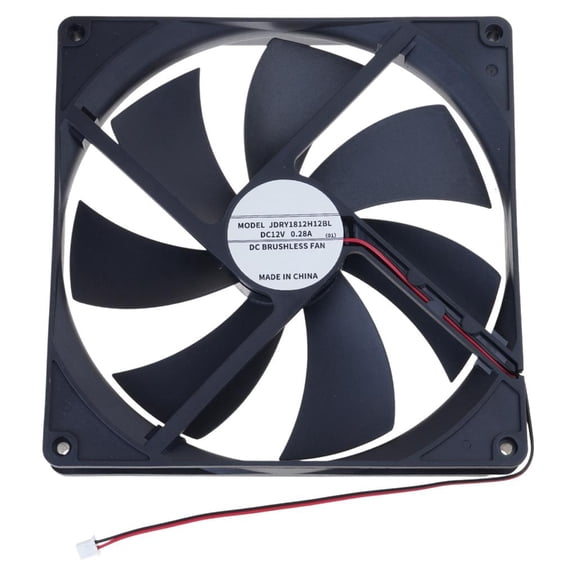 Yammee 12V 180mm Computer Cooling Fan 53CFM Airflow Thin 25mm XH2.54mm Connector For Ventilation Systems
