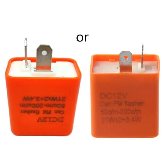 Yammee 12V 2 Pin Motorcycle Blinker Adjustable LED Flasher Relay Turn Signal Indicator