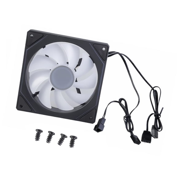 Yammee 12V ARGB Cooling Fan With PWM Temperature Control Quiet Case Fan for PC Chassis
