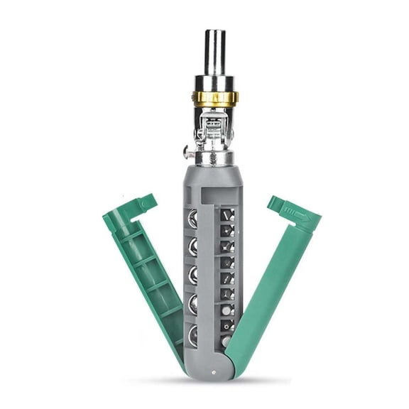 Yammee 14 in 1 Convenient Magnetic Ratcheting Screwdriver Set Tool for Home Projects