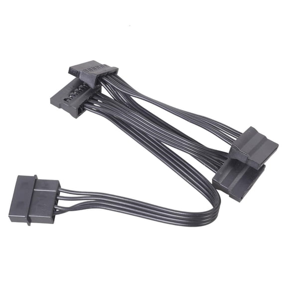 Yammee 15Pin Male to 3/4/5/6 4Pin Female Power Extension Cable Hard Drive Power Supply