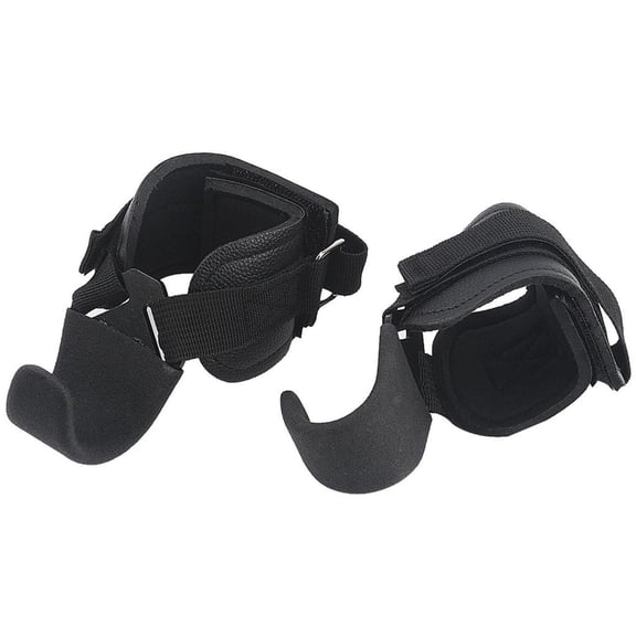 Yammee 1pair Durability Gym Hook Fitness Lifting Hook with Comfortable Wrist Strap