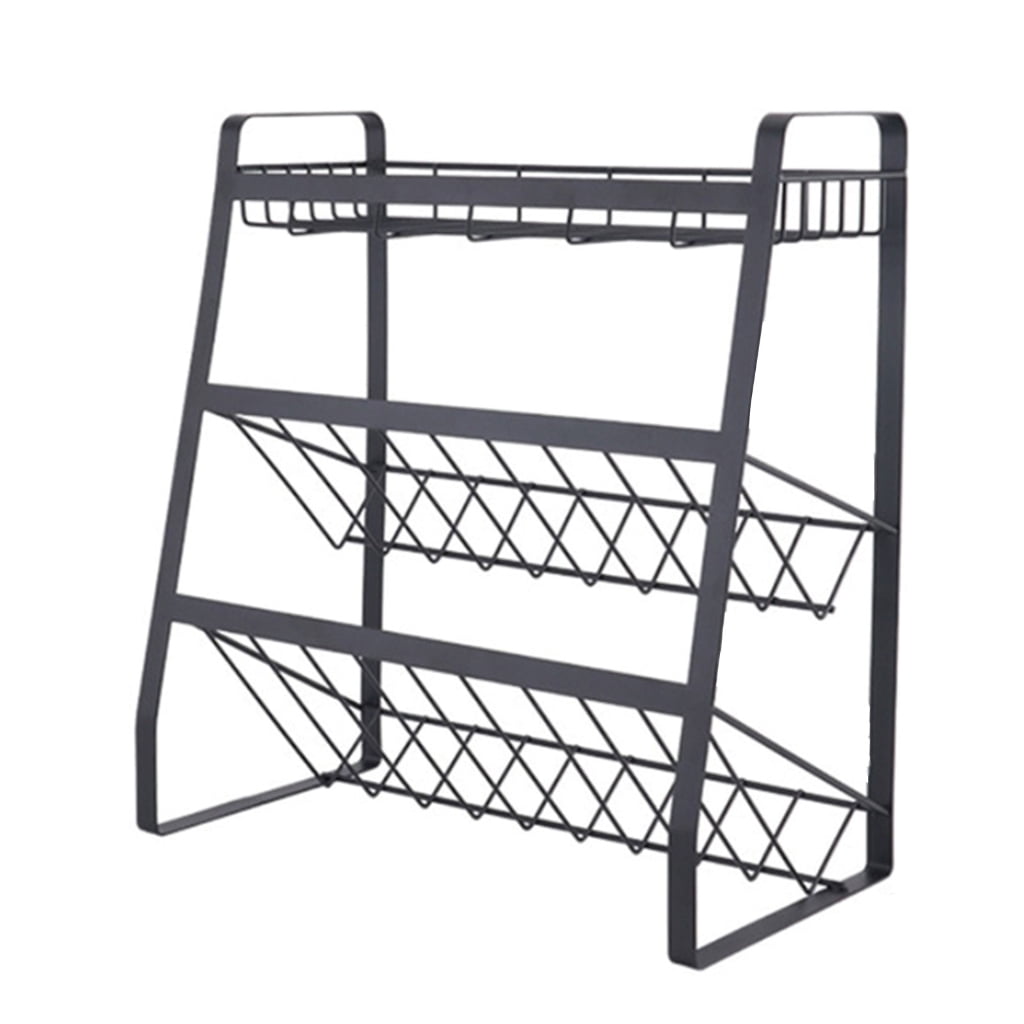 Countertop Jar Rack Yammee 2/3/4Tier Stackable Seasoning Rack Organizer Countertop Spice ...
