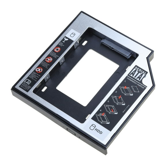 Yammee 2.5" Sata 2nd SSD HDD Hard Disk Drive Optical Bays Holder Metal Mounting Bracket