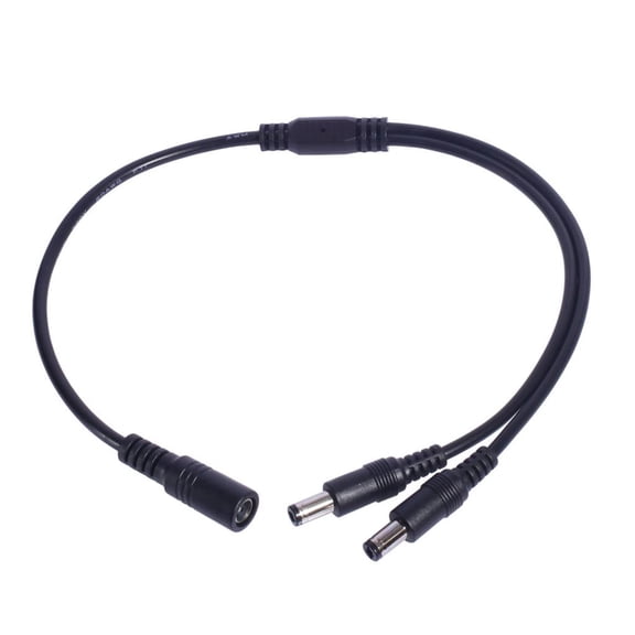 Yammee 2 Output Power Y Splitter Cable 5.5x2.1mm for CCTV DVR LED Strips Monitors