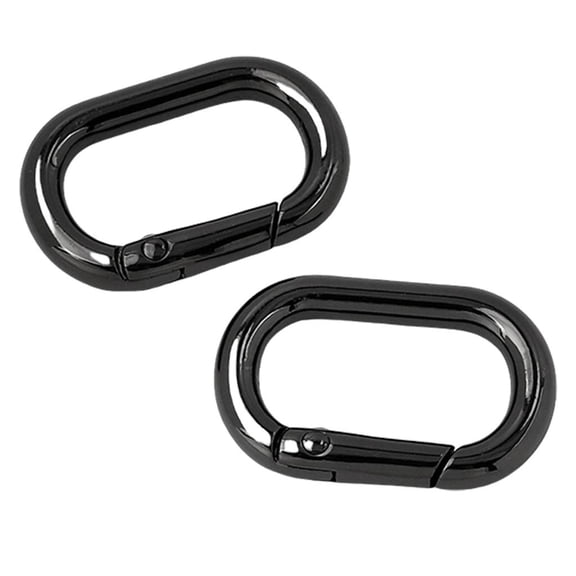 Yammee 2 Pcs Oval Rings Buckles Spring Keyring Buckles Metal Oval Rings for Handbag