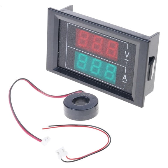 Yammee 2 in 1 Amp Monitors Tester Ampere Voltmeter Detector Digital Display