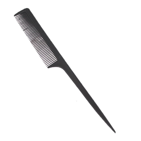 Yammee 20.5cm Portable Hair Styling Comb Plastic Teasing Comb Hairdressing Comb Parting Comb Fine Tooth Long Handle Comb