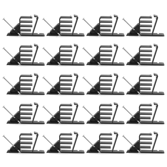 Yammee 20 Unit Cable Management Clip Plastic Wire Holders Wire Loader set Easy Installation for Home Office Organization