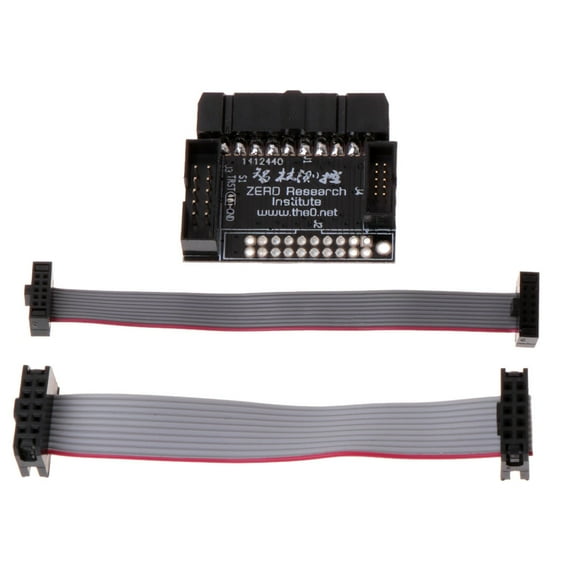 Yammee 20-pin Adapter Board with Flat Ribbon Cable Used for 2.54 Pitch JTAG Interface