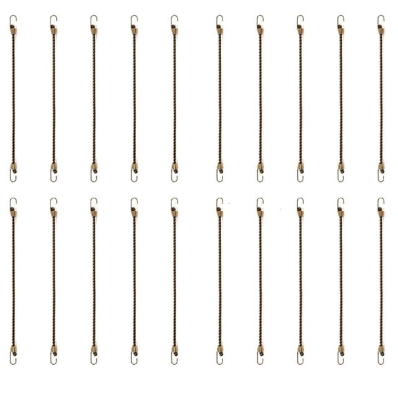 Yammee 20Pcs Bungee Strap Bungee Cord For Securing Tarps Luggage Tent Weatherproof