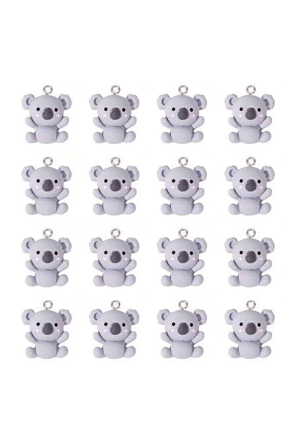 Yammee 20pcs Adorable Koala Charm Pendant Accessory For Jewelry And DIY Enthusiasts