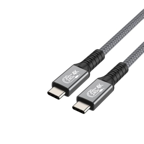 Yammee 240W USB4 Cable 40Gbps Data Transfer 8K@60Hz Video Display Cable USB C