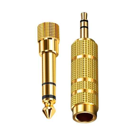 Yammee 2PCS 6.5mm to 3.5mm Auditory Converter Adapters for Microphones Electric Pianos