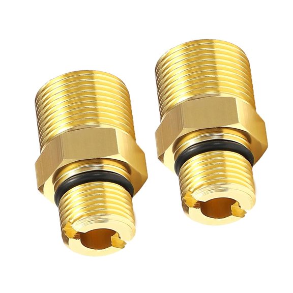 Yammee 2Pcs Aluminum Water Outlet Fittings With O Rings Seals Water Outlet Fitting For High Pressure Washing Pumps Connection