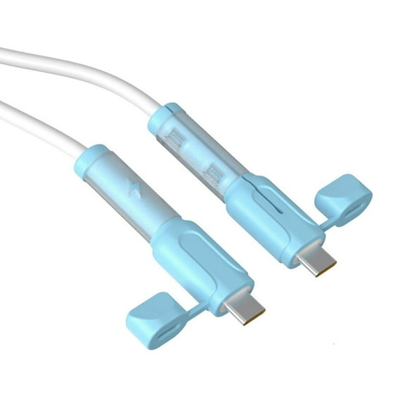 Yammee 2Pcs Data Cable Protector Silicone Cord Saver Dustproof Storage Data Cable Winder Protective Cover For Phone Tablet