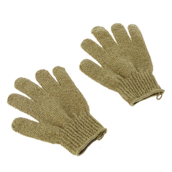 Yammee 2Pcs Shower Bath Gloves Exfoliating Loofah Body Scrubber Wash Skin Spa Massage