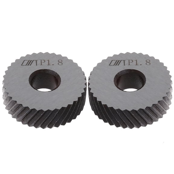 Yammee 2pcs Diagonal Linear Knurl Wheels Knurling Knurler Tool 1.0/1.2/1.8/3.0mm Pitch