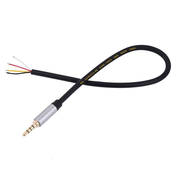 Yammee 3.5mm TRRS Male Plugs to Open End Wire for Stereo Audios Cable Replacement