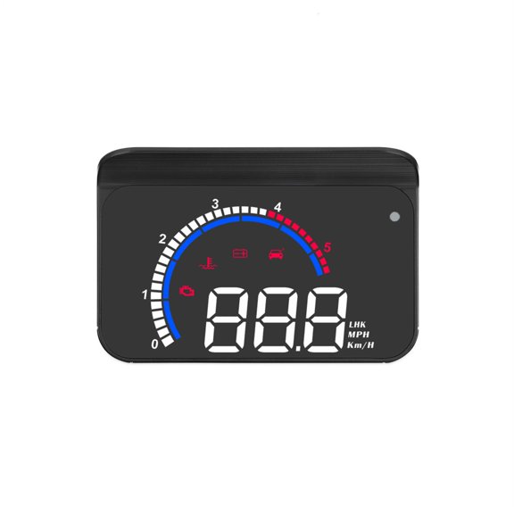 Yammee 3.8 Inches for Head Up LED Display Car Universal Single System HUD Speedometer OBD Speed Engine Mileage Measurement for