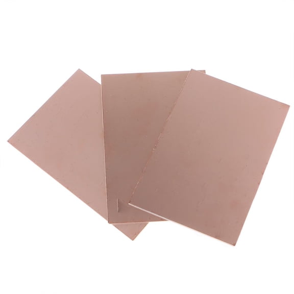 Yammee 3 Pcs 10x15cm Single Side PCB Copper Clad Laminate Board FR4 1.5mm For DIY Proje