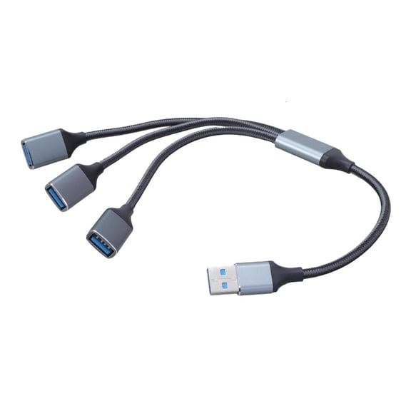 Yammee 3 in 1 USB Y Splitter Cable USB Power Splitter Cable USB2.0 Male to 3 USB Female