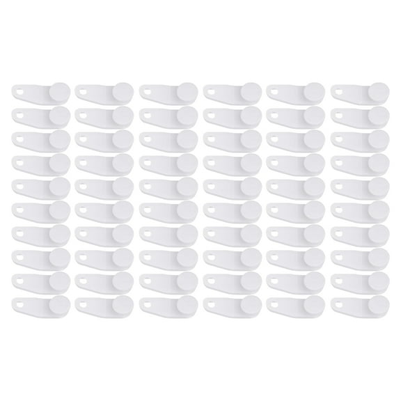 Yammee 30/60Pcs Curtain Accessories Pack White Traverses Rod Slides Curtain Track Gliders Hooks for Window Shower Drapery