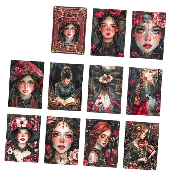 Yammee 30Pieces Scrapbooking Decorative Paper Set Antique Textured Paper Sheet For Art Craft Journaling Notebook Photo Album