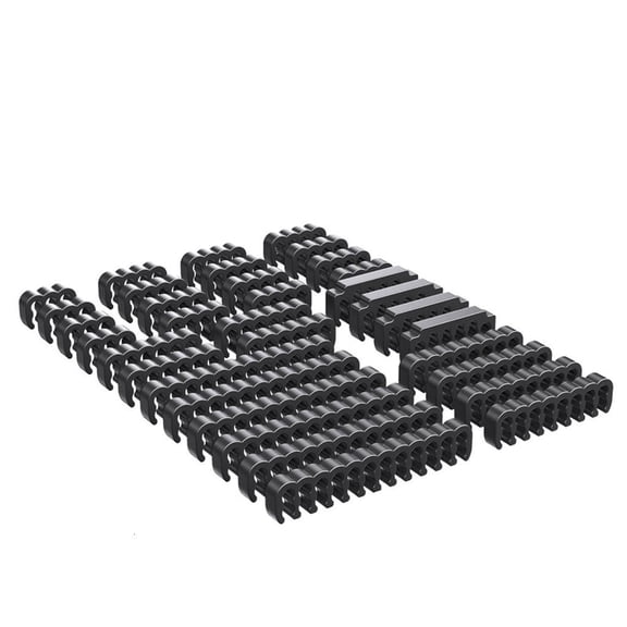 Yammee 34Pieces PVC Line Guide Arrangers For 3.0-3.6mm Sleeved Cords Cord Management