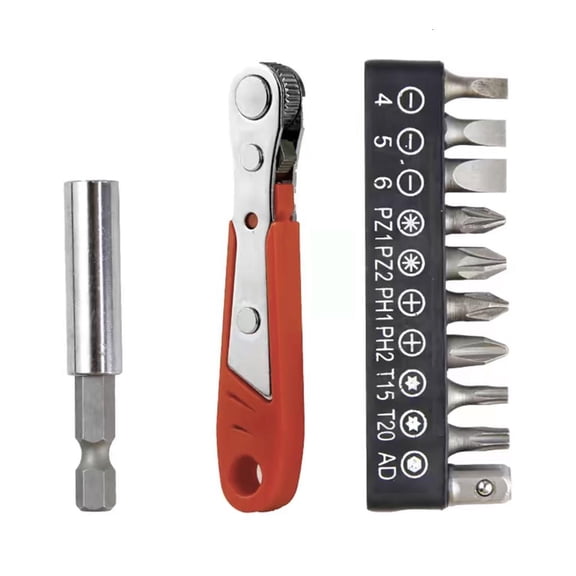 Yammee 36 Tooth Mini Ratchet Screwdriver Set Wrench Narrow Space Repair Steel Multi Bit Tool Kit with Socket Heads Hand Tool
