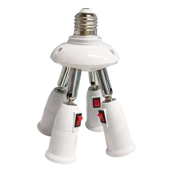 Yammee 360 Degrees Adjustable E27 Splitter Socket Adapter Standard LED Bulbs Light Bulb Socket Splitter Replacement