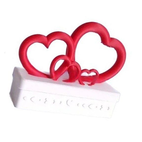 Yammee 3D Printed Heart Shape Gift Box For Home Party Decoration Expressing Affection