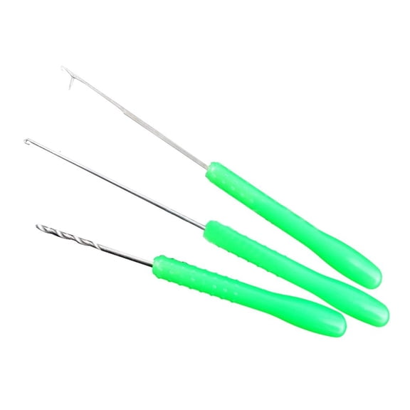 Yammee 3Pcs Baiting Rig Needle Stringer for Baits Hole Portable Fishing Splicing Needle Baits Boilie Drill Stringer Hook Needle