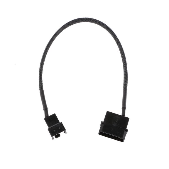 Yammee 4-Pin Molex Male to 3-Pin/4-Pin PWM for Case Fan Adapter Connector Cable 27cm/10