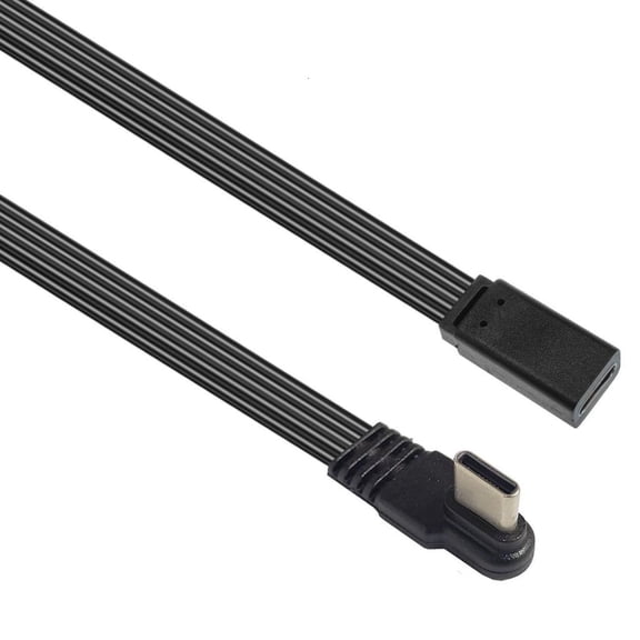 Yammee 45W 480Mbps Type C to Type C Charging Data Cable Flexible Cord Data Transfer Wire Flat Charging Cable 10/20/30/50/100cm