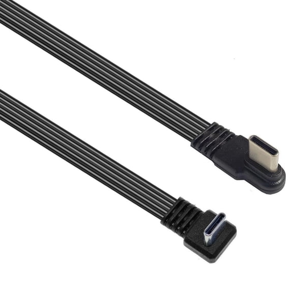 Yammee 45W 90 Degree Elbow USB C Type C Cable Type C To USB C Male Fast Charging Data Cord for Laptop PC Phone Laptop