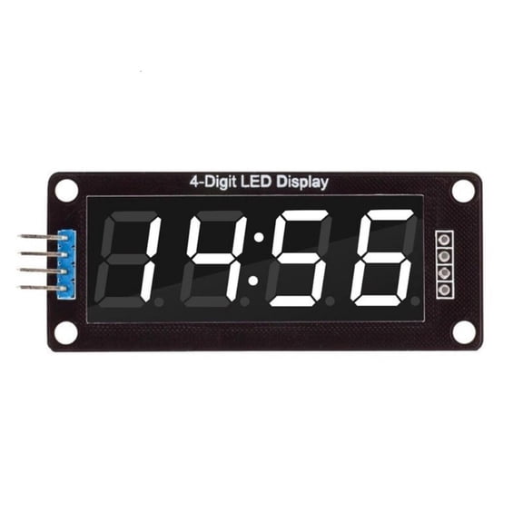 Yammee 4Digit Seven Segment LED Clock Display Module 0.56Inch High Brightness Screen