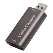 Yammee 4K USB 3.0 to HDMI-compatible Video Capture Card 1080p Game Capture Card Recorder Box Device for Live Streaming Loop Out