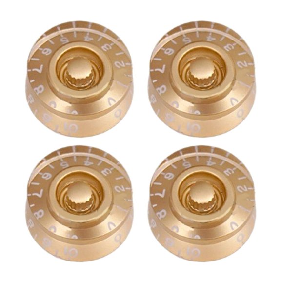 Yammee 4Pcs Bass Knobs Guitar Knobs Potentiometer Jazzes Knobs Concentric Knobs Bass Effect Button Knobs Control Turning Knobs