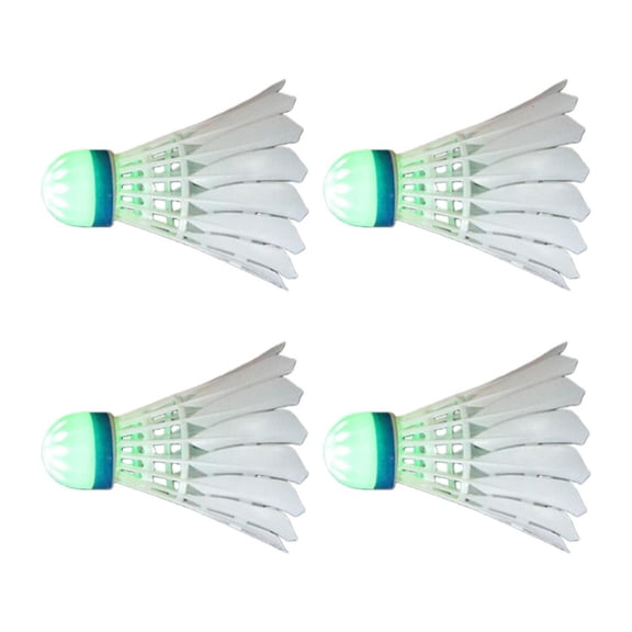 Yammee 4Pcs Luminously Windproof Badminton Ball Shuttlecocks LED Lighting Sport Badminton