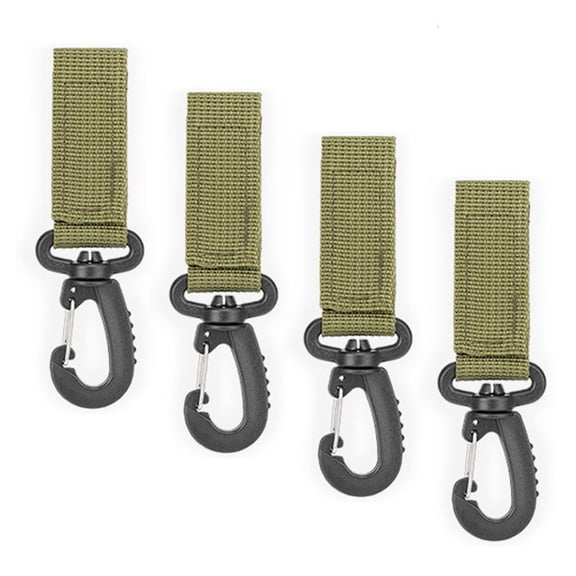 Yammee 4Pcs Nylon Webbing Buckles Strap Clip Tactically Belt Hanging Carabiner Hook