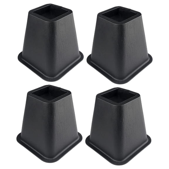 Yammee 4Pieces Furniture Risers 6Inch Thick Plastic Bed Leg Elevators for Sofa Desk