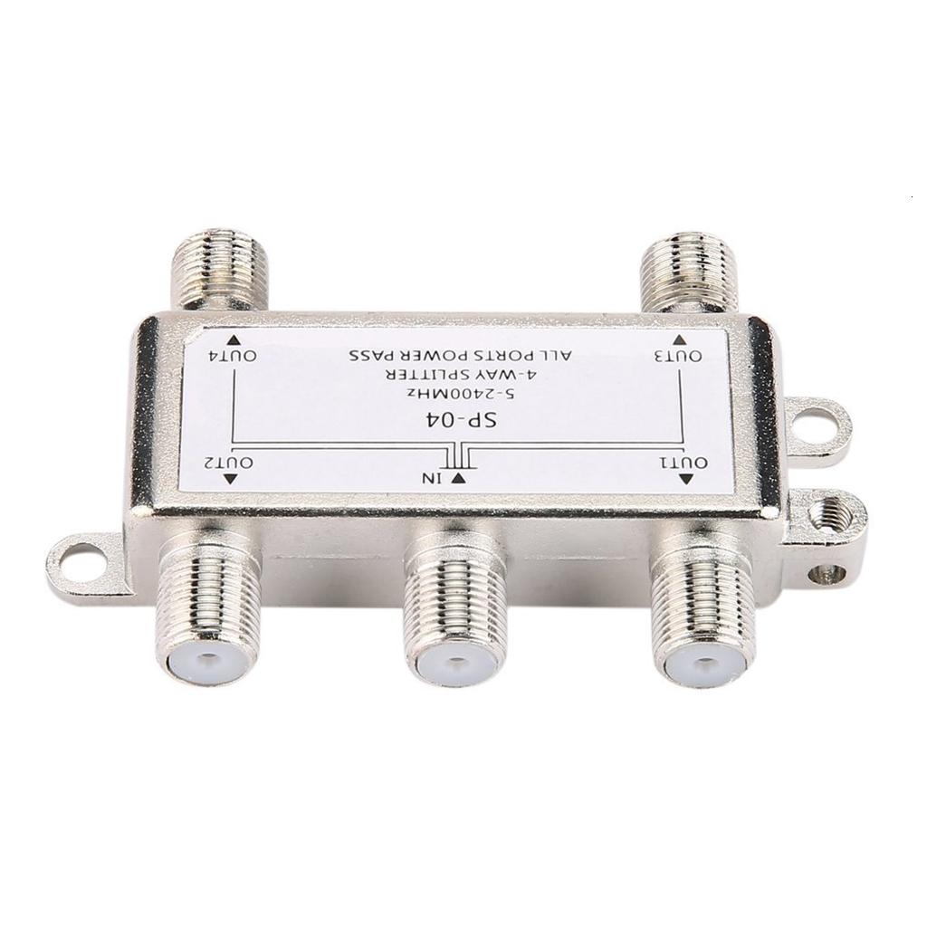 Yammee 5-2400MHz 4 Way for HD Digital Coax Cable Splitter 4 Channel ...