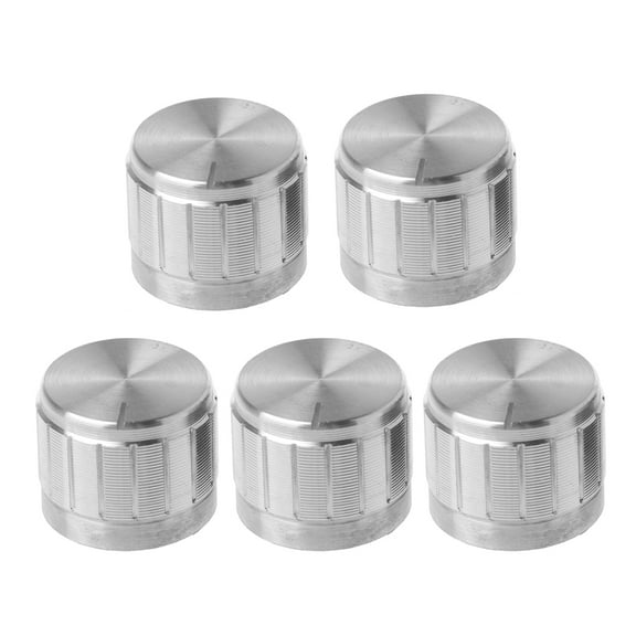 Yammee 5 Pcs Aluminum Volume Control Rotary Knob Potentiometer Control Switch Adjustable Electronic Control Knob Easy to Use