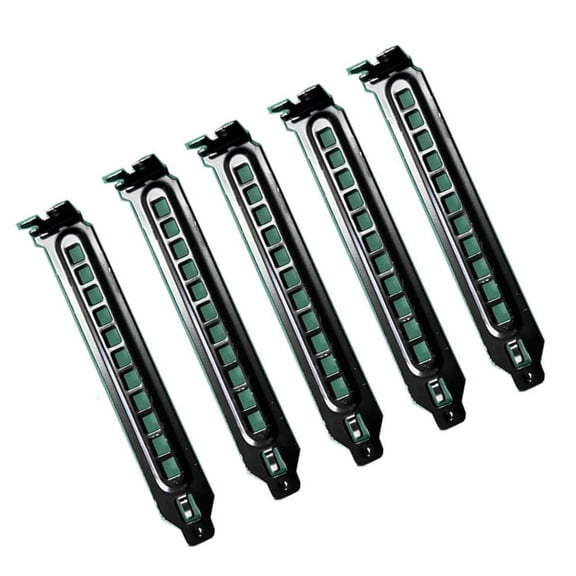 Yammee 5Pieces PCI Slot Covers Desktop Computer Chassis Pci Zone Ventilation Baffle