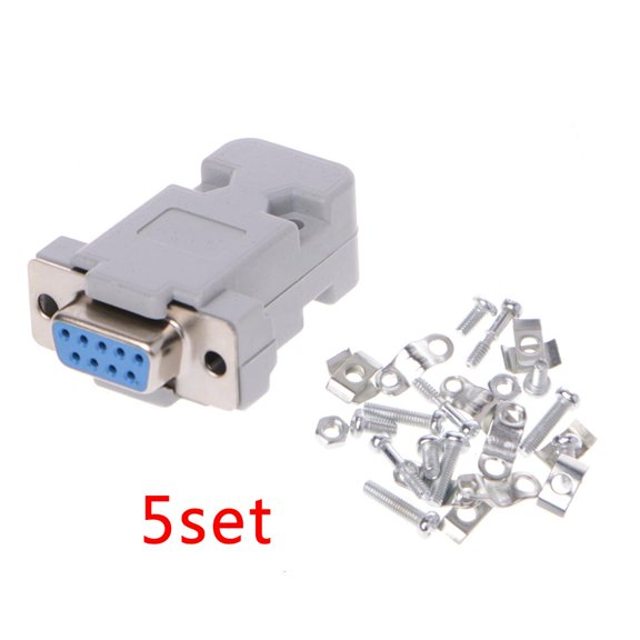 Yammee 5Sets 9Pin Male/Female D-Sub Plug Solder Connector RS232 Serial DB9 for w/ for G